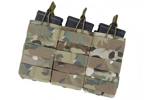 TMC2971-WG TMC Tactical Open-Top Triple Mag Pouch Wolf Grey 